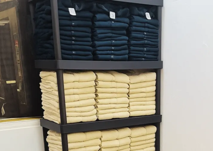 Clean white commercial linens for hotel and medical business clients.