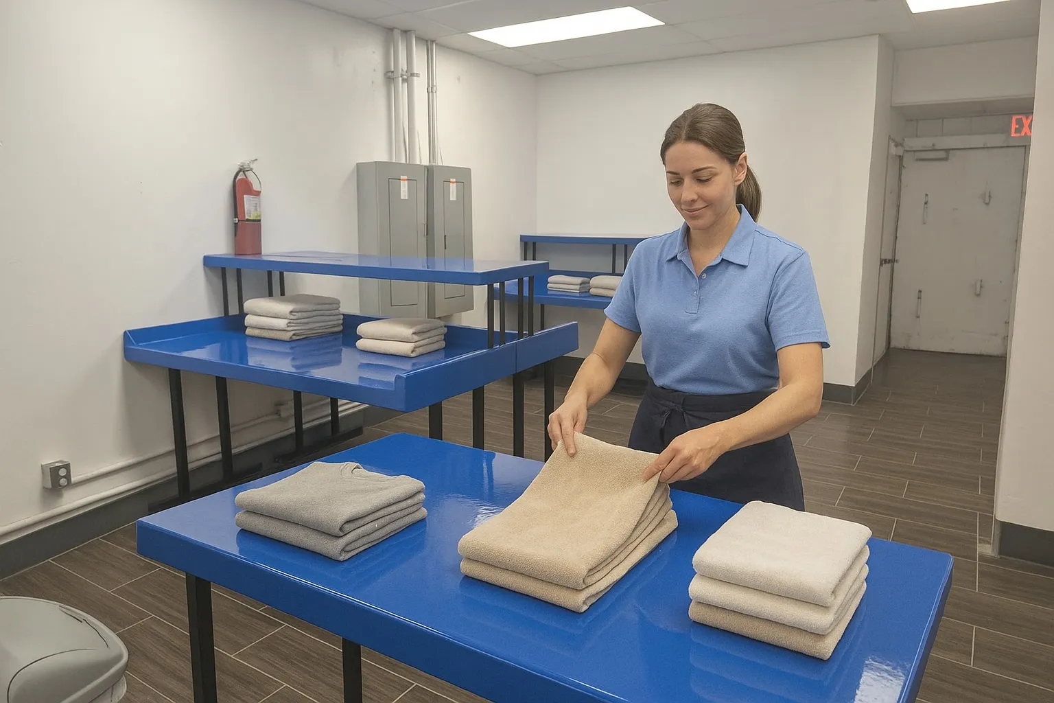 Professionally folded laundry from our expert wash and fold service.